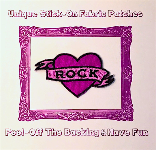 ROCK TATTOO STICK-ON FABRIC PATCH